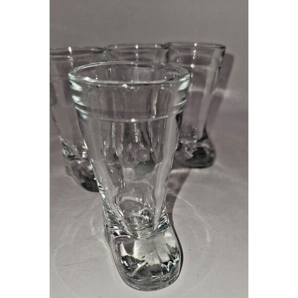 BOOT toothpick holder Shot Glass 3¼ Tall set of 4 western barware MOD DEP - Picture 3 of 7